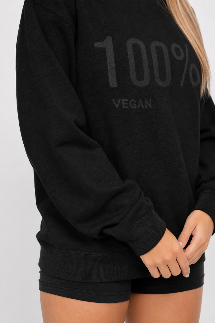 100% Cruelty-Free Women's Logo Sweatshirt Black