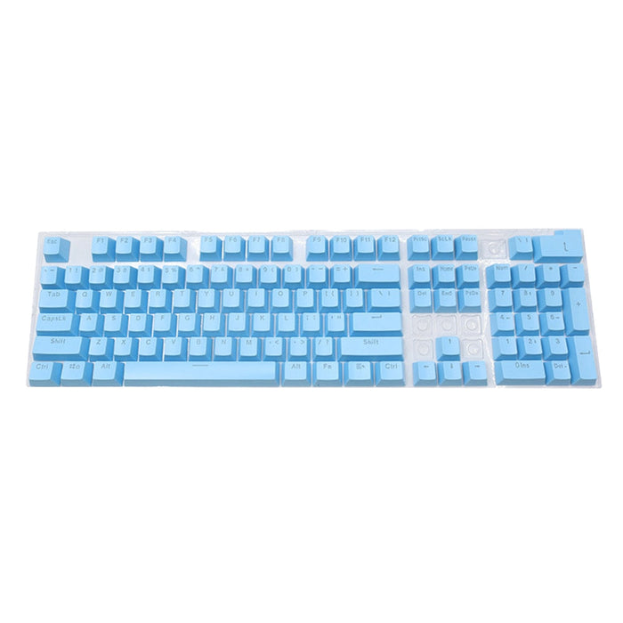 104-Key Mechanical Keyboard Keycap Set: coral orange, white computer keyboard, minimal style