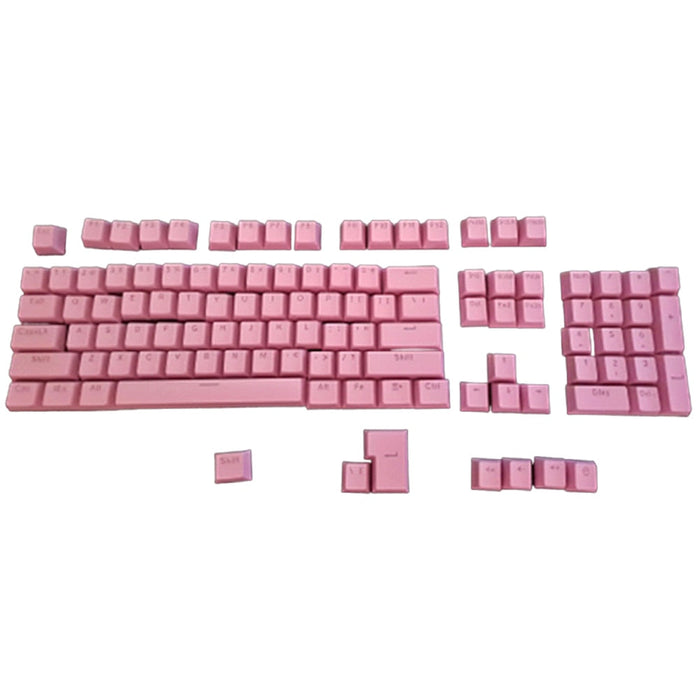 104-Key Mechanical Keyboard Keycap Set: coral orange, white computer keyboard, minimal style