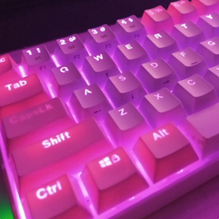 104-Key Mechanical Keyboard Keycap Set: coral orange, white computer keyboard, minimal style