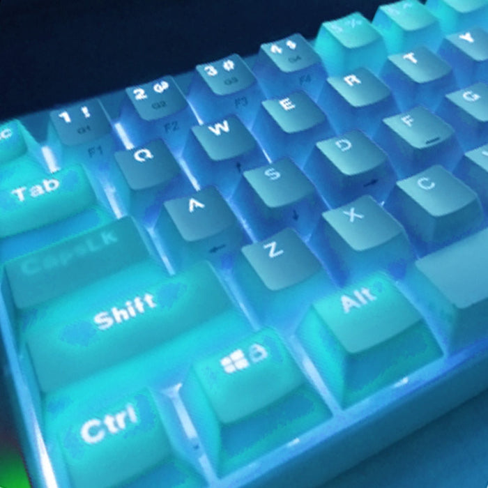 104-Key Mechanical Keyboard Keycap Set: coral orange, white computer keyboard, minimal style