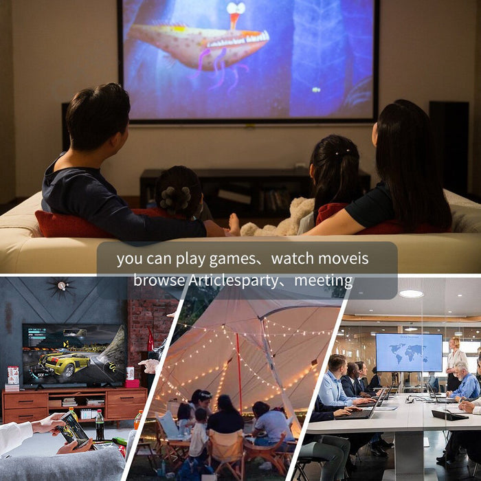 1080P Wireless Miracast Projector by "": gray, silver portable projector, minimal modern electronics style