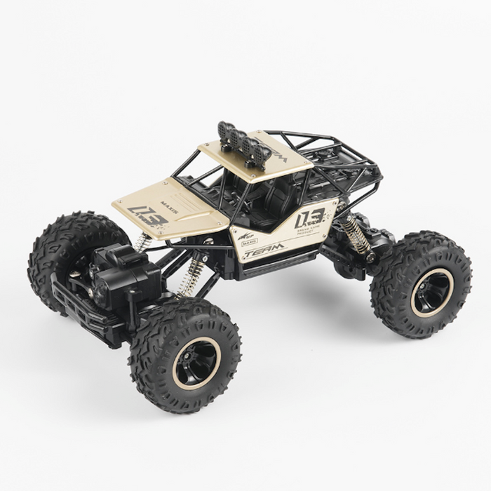 1:16 RC Dragon 4WD Monster Truck: black, dark gray off-road remote-control vehicle, realistic off-road buggy style