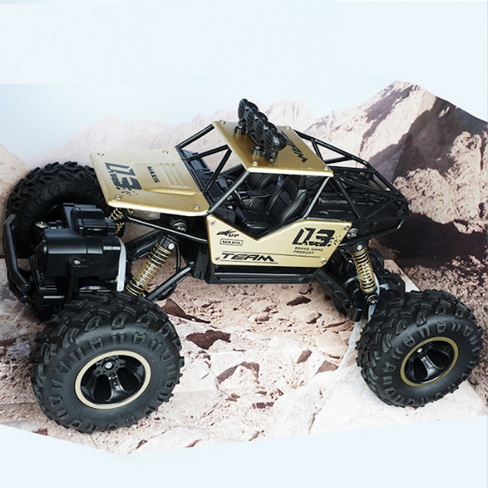 1:16 RC Dragon 4WD Monster Truck: black, dark gray off-road remote-control vehicle, realistic off-road buggy style