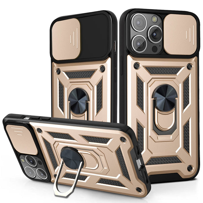 14 Series Camera Lens Cover Kickstand Armor Case for iPhone X: Ensuring 360 Protection: black, dark gray smartphone protectiv