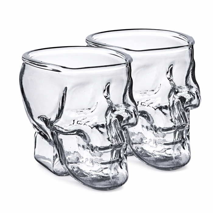 2 Skull Themed Glasses - Set of 2 Default