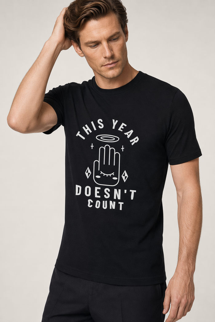 2020 Men's Graphic Tee Solid Black Blend