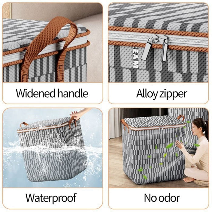 3-Pack Water-Resistant Container for Storing Items: black, white storage baskets with lids, minimal modern style