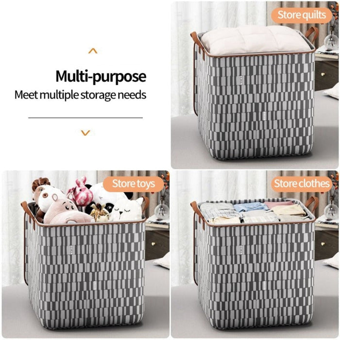 3-Pack Water-Resistant Container for Storing Items: black, white storage baskets with lids, minimal modern style