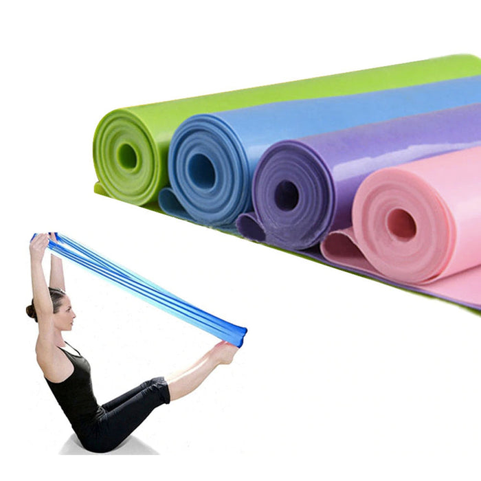 3-Piece Elastic Stretch Band for Exercise and Flexibility: purple, blue exercise resistance band, minimal fitness equipment s