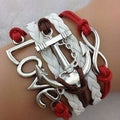 3-Piece Set of Bracelets for Stylish Girls on the Streets: purple, pink owl, cat, and infinity theme, decorative friendship b