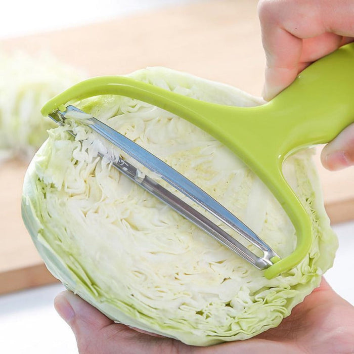 3 Piece Set of Peelers for Fruits and Vegetables: lime green, silver vegetable peeler, minimal style