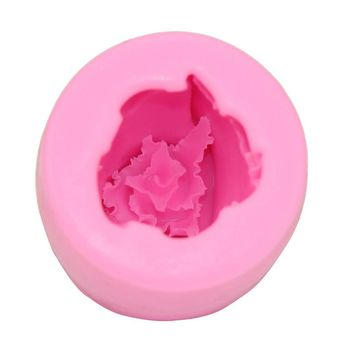3-Piece Set of Silicone Baking Molds for DIY Rose-Shaped Decorations: pink unicorn, cartoon style