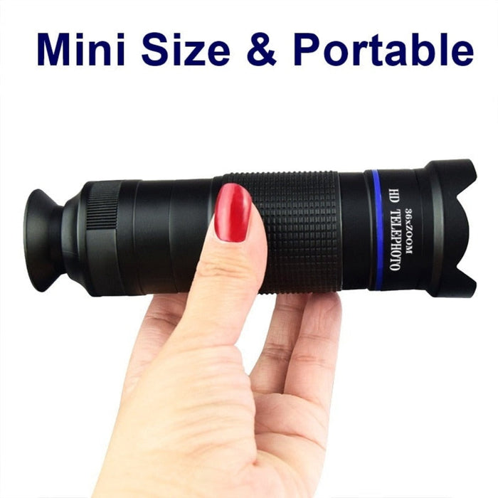 36X Mobile Phone Lens Kit With Tripod, Enhance Your Photography Experience: black, blue handheld telephoto lens/monocular, co