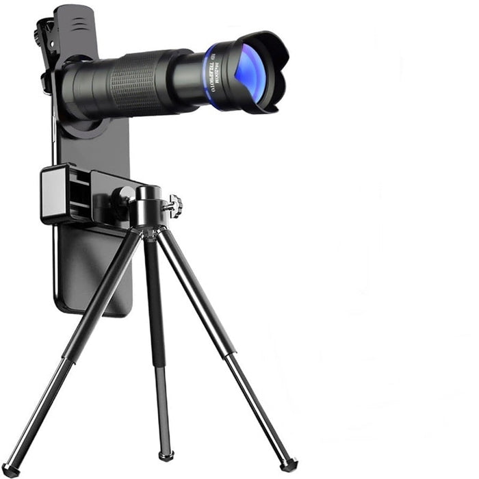 36X Mobile Phone Lens Kit With Tripod, Enhance Your Photography Experience: black, blue handheld telephoto lens/monocular, co