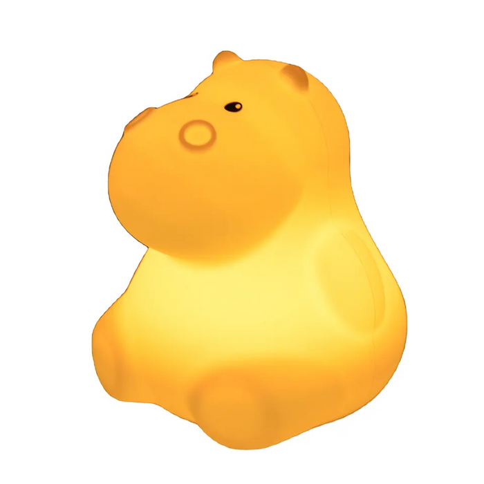 3D Animal Smart Night Light: Adorable, Energy-efficient, Touch-sensitive: pale yellow, off-white rabbit character, kawaii car