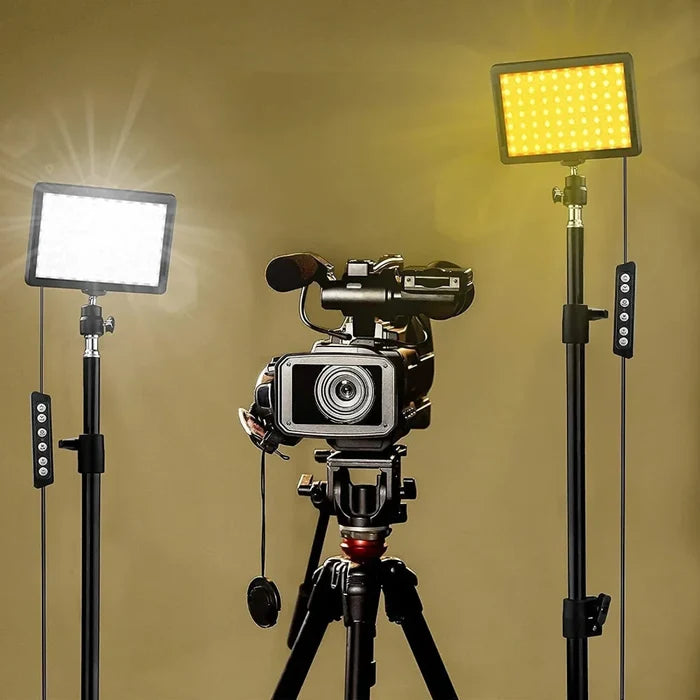 4 Color RGB LED Tripod, ""'s Illuminated Tripod with RGB Lighting: black, white LED panel light kit with two tripod stands, m