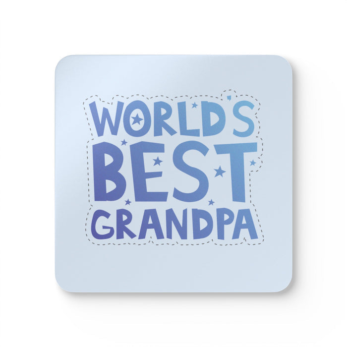 4-Piece Coaster Set for The Greatest Grandfather in The World: light tan, beige square mat or pad, minimal style