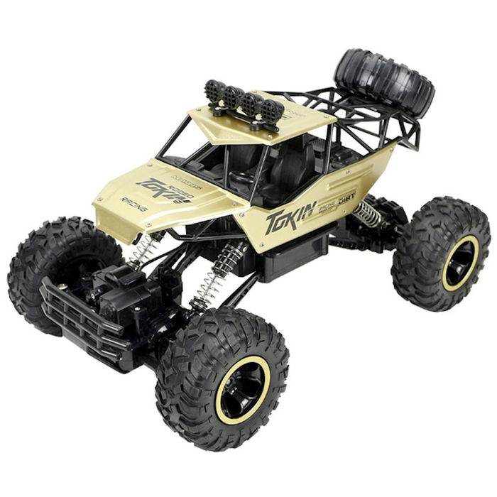 4WD Monster Truck with Dragon 2.4Ghz Remote Control: black, dark gray remote-control off-road buggy vehicle, rugged off-road