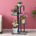 5 Iron Flower Pot Stands for Garden and Patio Decor, Enhance Your Outdoor Space: black, white multi-tier plant stand, minimal