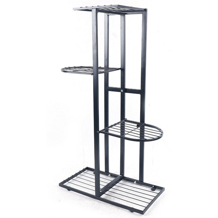5 Iron Flower Pot Stands for Garden and Patio Decor, Enhance Your Outdoor Space: black, white multi-tier plant stand, minimal