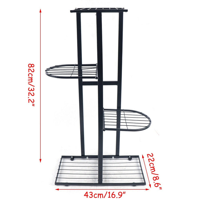 5 Iron Flower Pot Stands for Garden and Patio Decor, Enhance Your Outdoor Space: black, white multi-tier plant stand, minimal