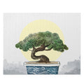 500-Piece Jigsaw Puzzle of a Bonsai Plant: white, pale yellow bonsai tree, illustrated, Japanese-inspired style