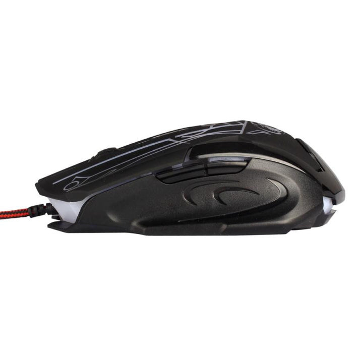 6-Button Optical USB Mouse for Gaming and Productivity on Laptop or PC with 2000DPI: black, dark gray wired computer mouse, g