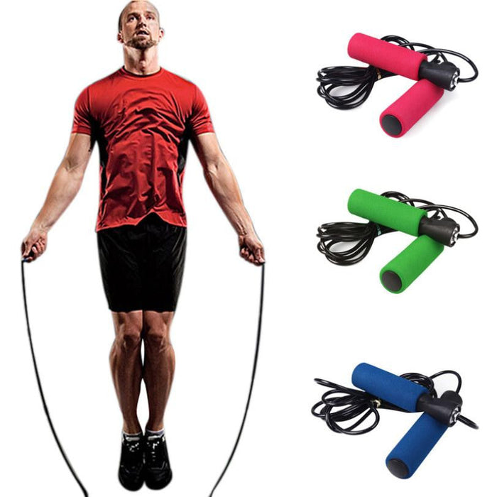 8-Foot Jump Rope for Skipping Exercises: black, red jump rope, sporty style