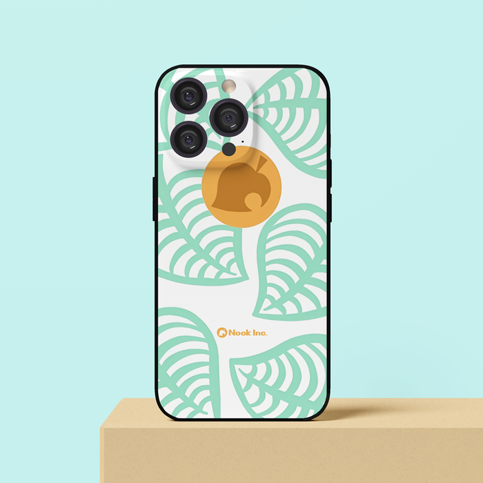 ACNH Animal Villager Phone Cases: beige, teal Animal Crossing characters and Dodo Airlines theme, cartoon, kawaii style