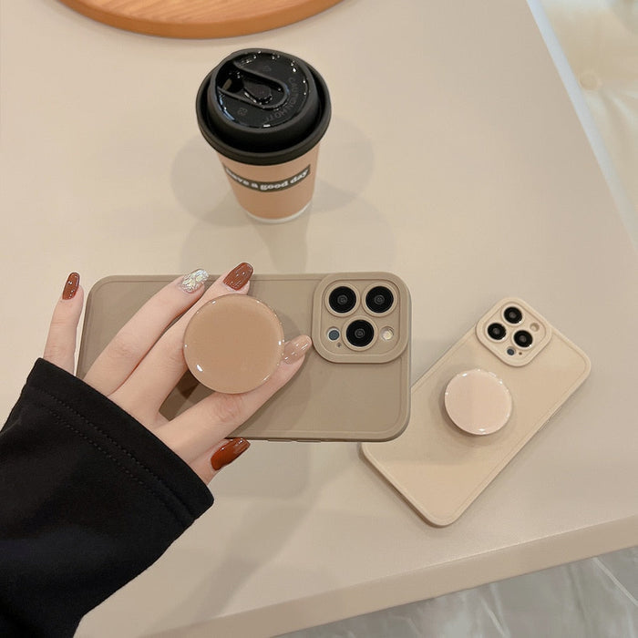 Adjustable Back Holder Earth Tone Mobile Case: olive green, beige smartphone cases, minimal style