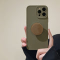 Adjustable Back Holder Earth Tone Mobile Case: olive green, beige smartphone cases, minimal style