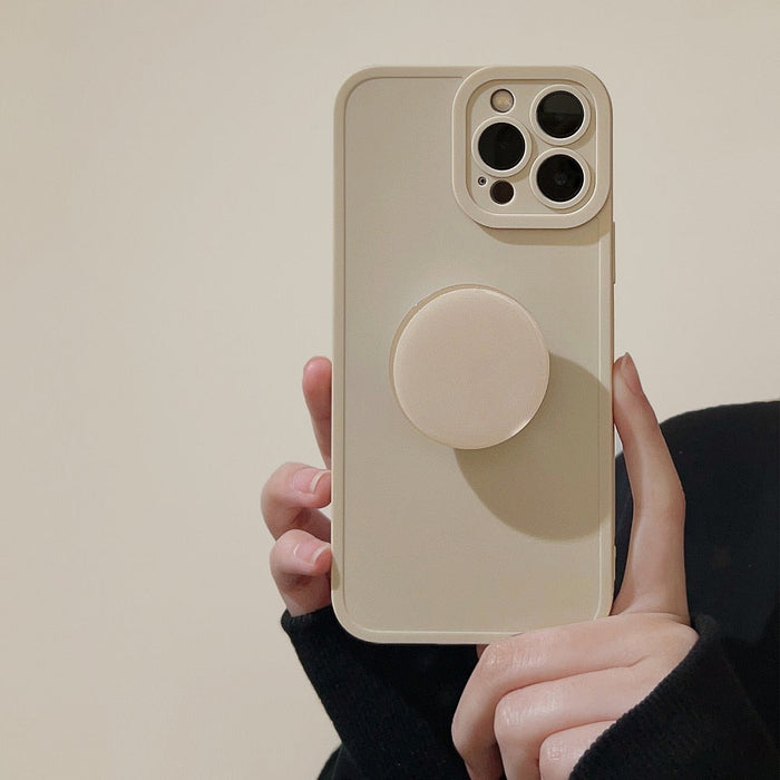 Adjustable Back Holder Earth Tone Mobile Case: olive green, beige smartphone cases, minimal style
