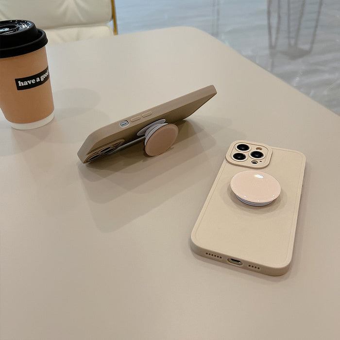 Adjustable Back Holder Earth Tone Mobile Case: olive green, beige smartphone cases, minimal style