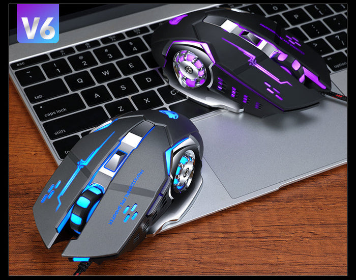 Adjustable Wired LED Gaming Mouse, High Precision 3200DPI for Professionals: black, cyan blue wired gaming computer mouse, fu