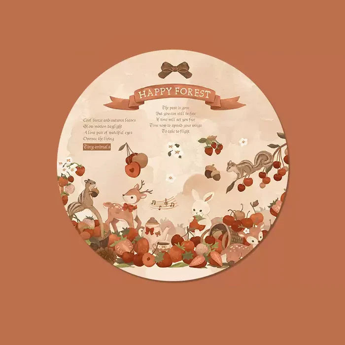 Aesthetic Animal Mouse Pad: Enchanted Sensory Bliss: light blue, white white bear-like character with a bunny, kawaii cartoon