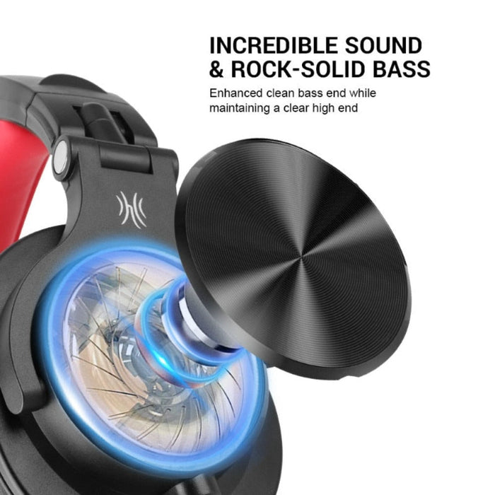 Alpha Dragon Gaming Headset with Microphone: black, dark gray over-ear headphones, professional DJ audio gear style
