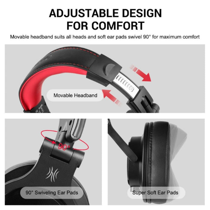 Alpha Dragon Gaming Headset with Microphone: black, dark gray over-ear headphones, professional DJ audio gear style