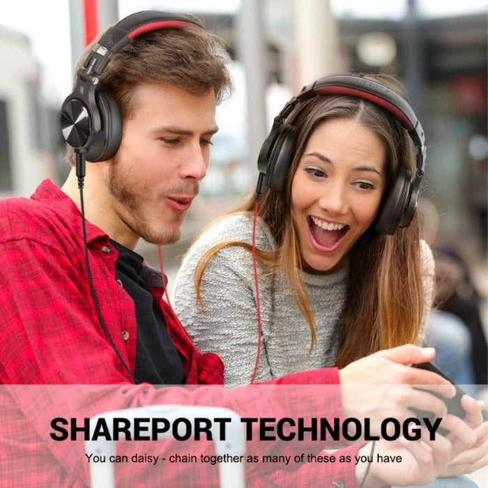 Alpha Dragon Gaming Headset with Microphone: black, dark gray over-ear headphones, professional DJ audio gear style