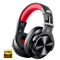 Alpha Dragon Gaming Headset with Microphone: black, dark gray over-ear headphones, professional DJ audio gear style