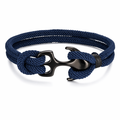 Anchor Bracelet with Rope Design Navy