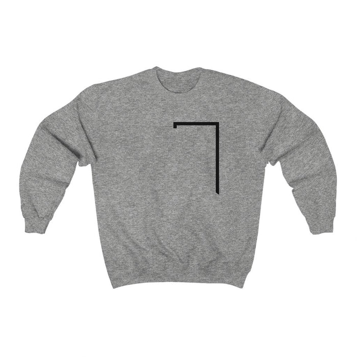 Angled Logo Crewneck Sweatshirt for Men: white, black crewneck sweatshirt, minimal style