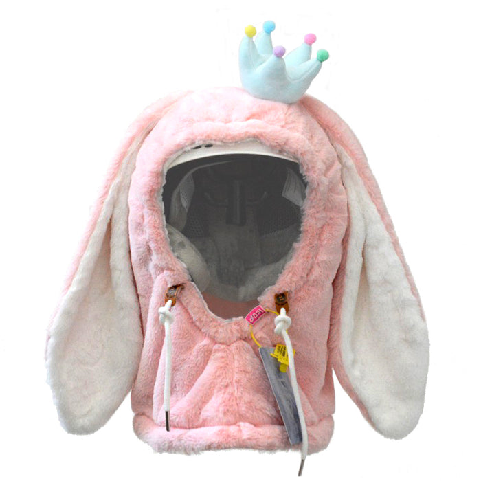 Animal Ski Balaclava, Winter Essential: lavender, light pink bunny with strawberry decorations, kawaii style