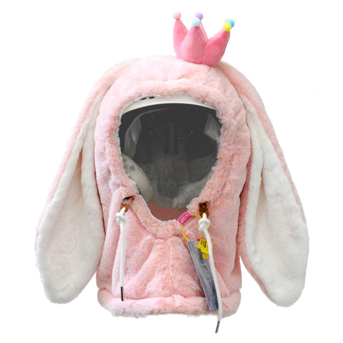 Animal Ski Balaclava, Winter Essential: lavender, light pink bunny with strawberry decorations, kawaii style