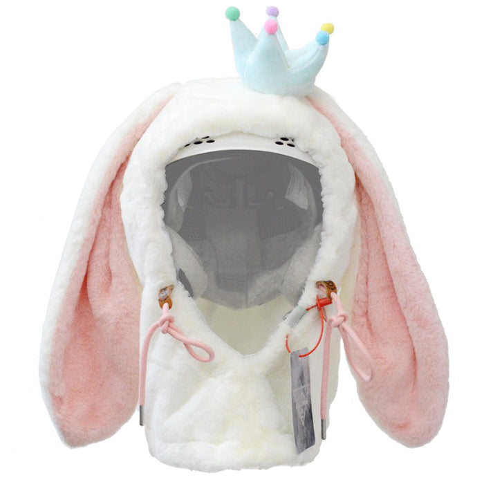 Animal Ski Balaclava, Winter Essential: lavender, light pink bunny with strawberry decorations, kawaii style