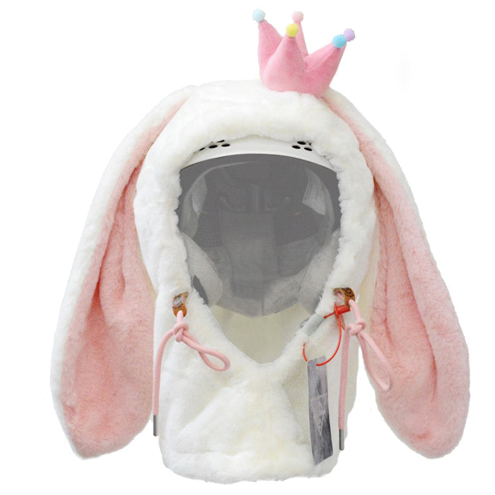 Animal Ski Balaclava, Winter Essential: lavender, light pink bunny with strawberry decorations, kawaii style