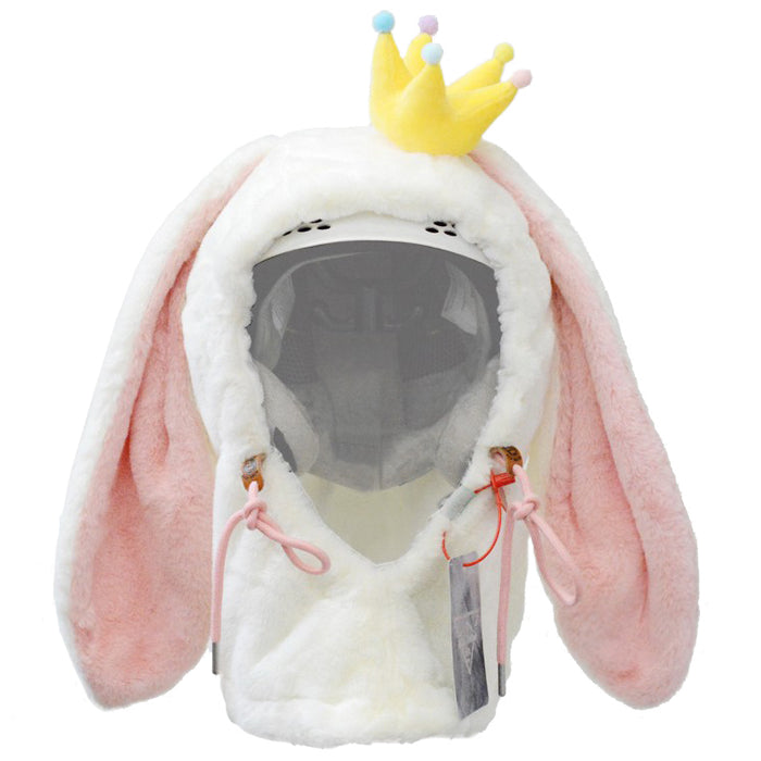Animal Ski Balaclava, Winter Essential: lavender, light pink bunny with strawberry decorations, kawaii style