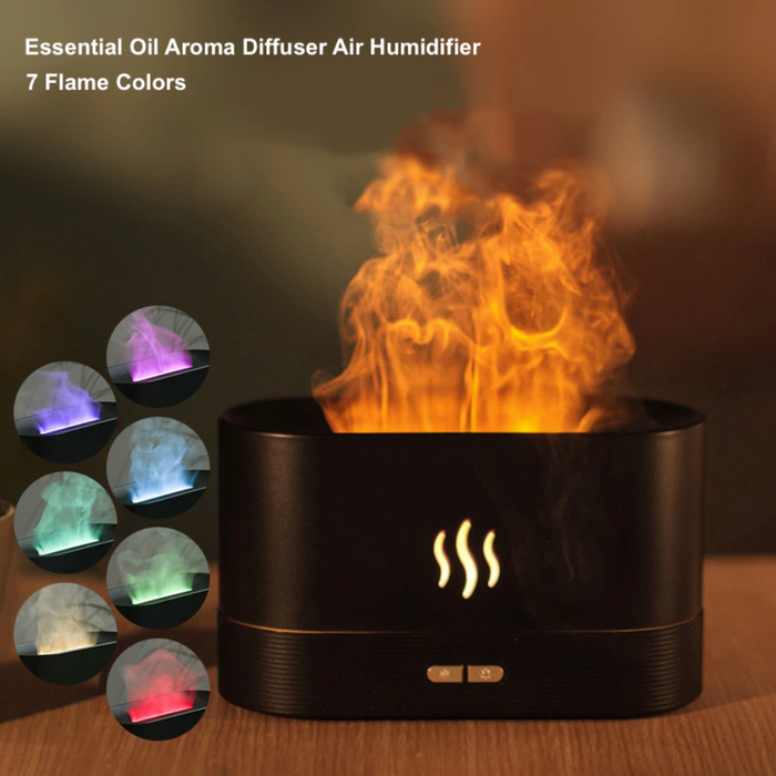 Aroma Diffuser Essential Oil Air Humidifier: black, orange essential oil aroma diffuser / air humidifier, modern, minimal fla