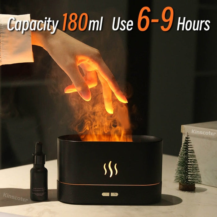 Aroma Diffuser Essential Oil Air Humidifier: black, orange essential oil aroma diffuser / air humidifier, modern, minimal fla