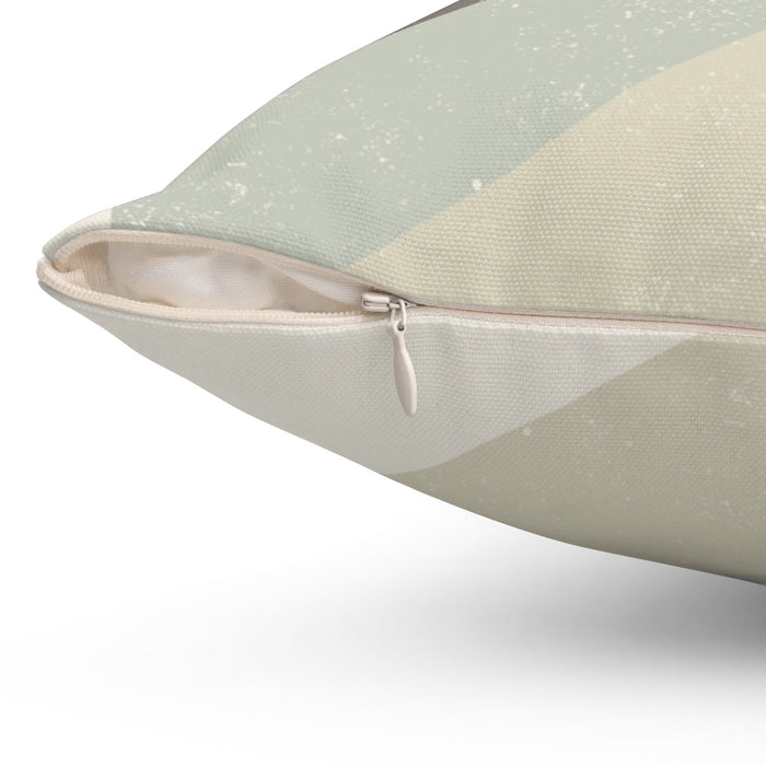 Arrow Design Throw Cushion, 20" x 20" with a Layered Look: off-white, light gray throw pillow, minimal style